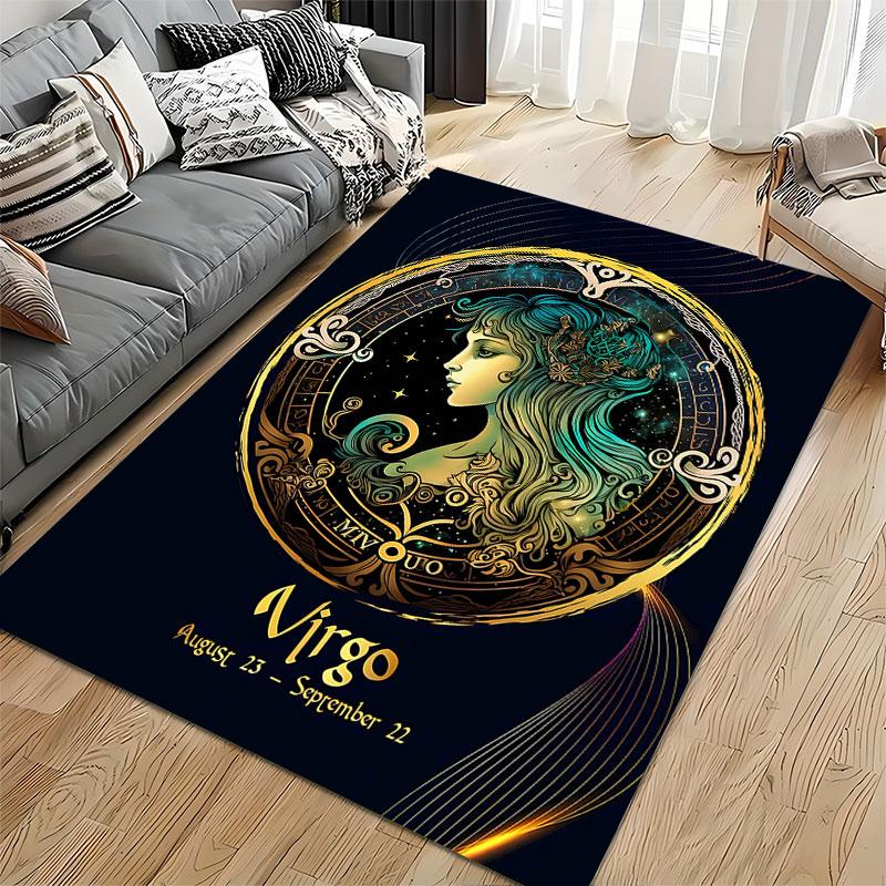 Virgo Zodiac Artistic Carpet Suitable As a Non-slip Mat for the Living Room or Bedroom Sofa