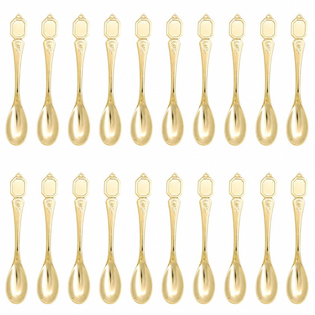 TOA Mirror Rose Gold Plated Stainless Steel Coffee Spoon Set of 20, Commercial Cutlery for Cafes and Restaurants, 315-059