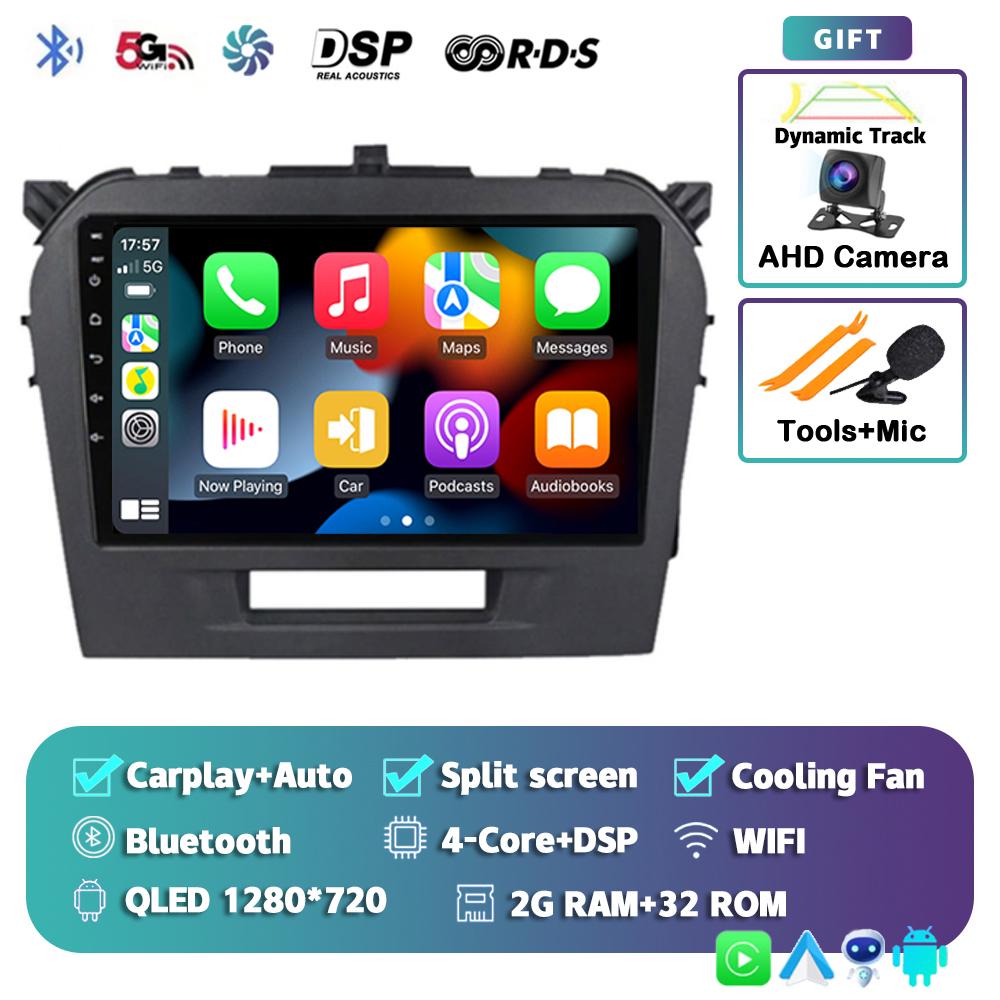 

Автомагнітола Android 14 Carplay Auto для Suzuki Vitara 2015 2016 2017 2018 2019 Мультимедійний відеоплеєр Навігація Gps Стерео Аудіо
