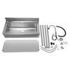 201 Stainless Steel Utility Sink Single Bowl 13Gal Capacity Anti-Splash Sound Absorbing with Faucet for Home Restaurant