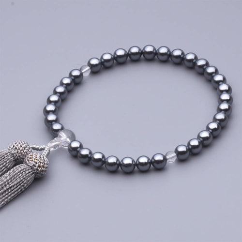 LEOBEE Shell Pearl Prayer Beads for Women with Magnetic Prayer Bead Bag, Handmade Prayer Beads Bracelet for Funerals, Grave Visits, Memorial Services,
