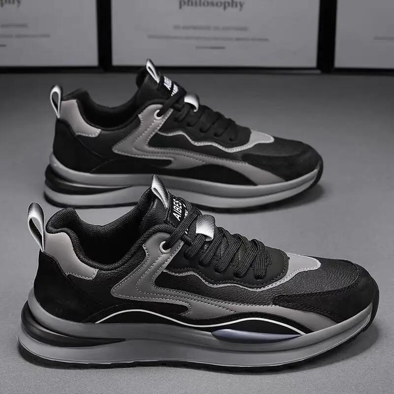New Comfortable Men Running Shoes Summer Lace-up Wear-Resistant Men's Sport Shoes Fashion Anti-skid Casual Men Shoes Sneakers