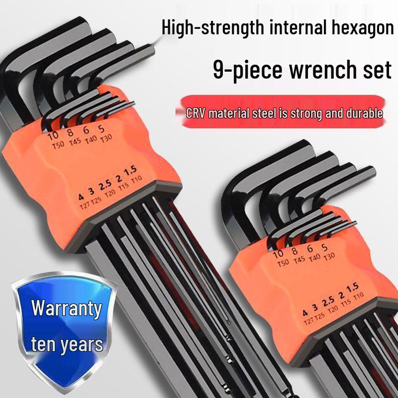 S2 Alloy Hex Wrench Set - Six-Point Torx Star Screwdrivers