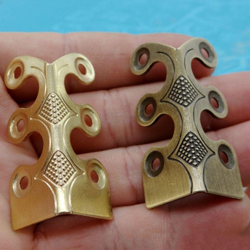 6 PCS Skirting Base Board Brass Corner Guard 6 PCS Corner Protectors  Home Furniture