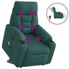 VidaXL Electric Massage Recliner Dark Green Fabric 3303068