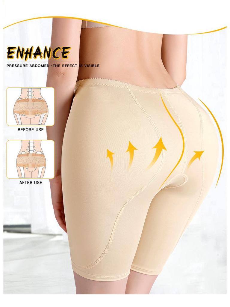 Nahtlose Damen-Hosen mit Bauchkontrolle und Hüftbetonung, mit Po-Polstern zur Körperformung & Anhebung, Große Größen