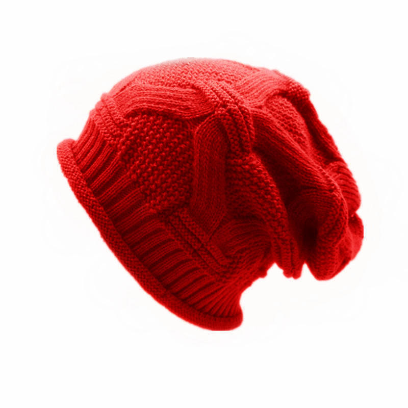 Unisex Baggy Knitted Beanie Hats For Women And Men Winter Baggy Oversized Ski Knit Skullies Outdoor Bonnet Gorras Keep Warm Caps