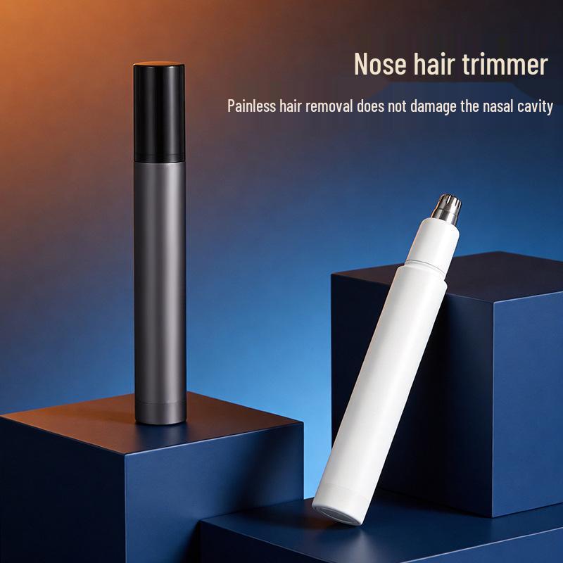 Waterproof Electric Nose Hair Trimmer for Men & Women - Round Head Shaver and Cleaner
