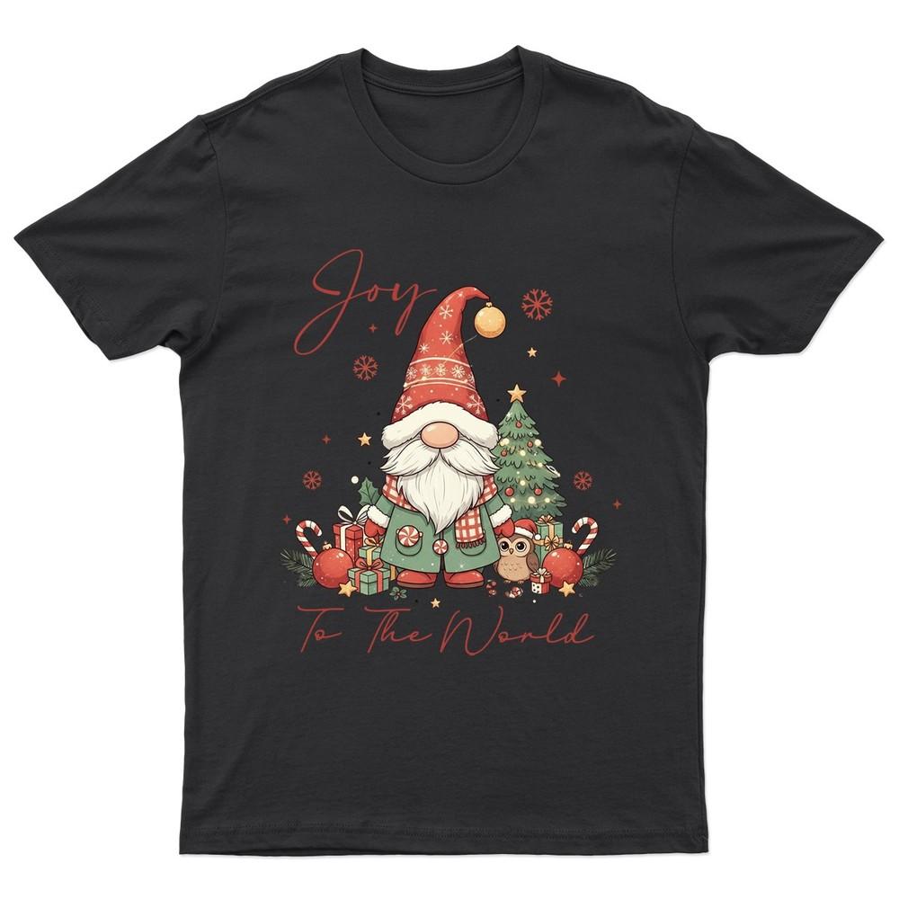 Joy To The World TShirt Unisex Gift Retro Seasonal Funny Xmas Santa Unisexs a