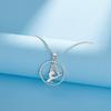 Unift Edelstahl Sport Damen Halskette Läuferin Rhythmische Gymnastik Mädchen Silhouette Anhänger Mode Geburtstag Schmuck Großhandel