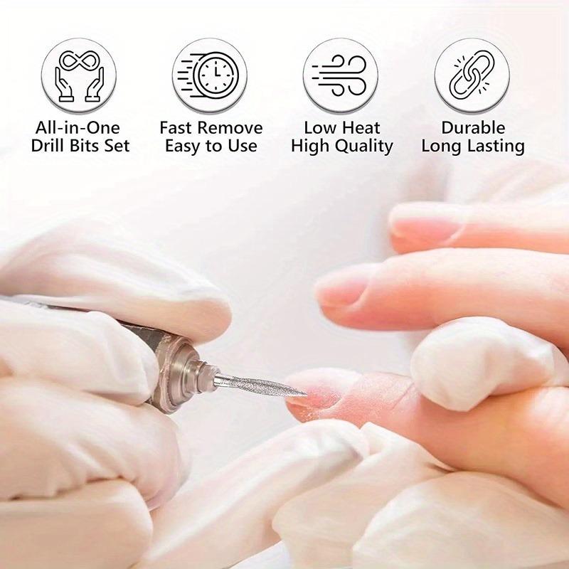 Diamond Milling Cutter Nail Drill Bits Set For Manicure Accessory Pedicure Eletric Machine Nail Bit Brush Burr Tool