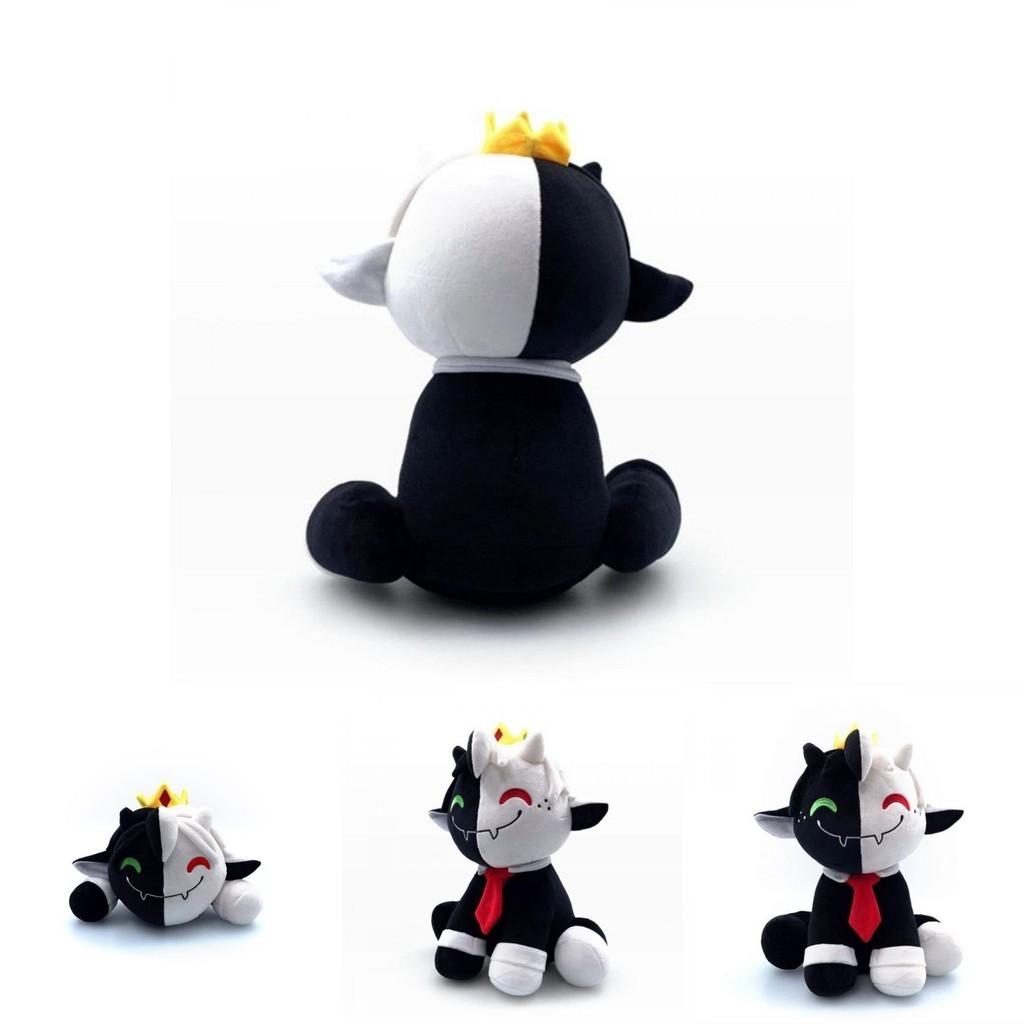 Adorable New Ranboo Sit Cute Plush Toy Black And White Smiley Sheep Doll For Kids