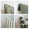 French Retro Green Throw Pillow Cover Wabi-Sabi Style Three-Dimensional Embroidery Sofa Pillowcase Headboard Cushion Covers