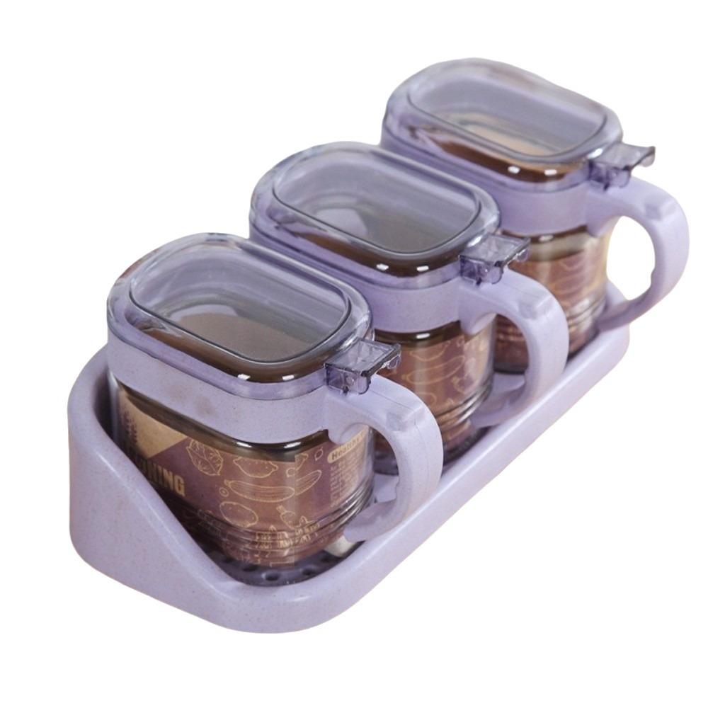 Dust-proof Spice Storage Bottle Food Grade Seasoning Box Set Durable Spice Container Cooking Use