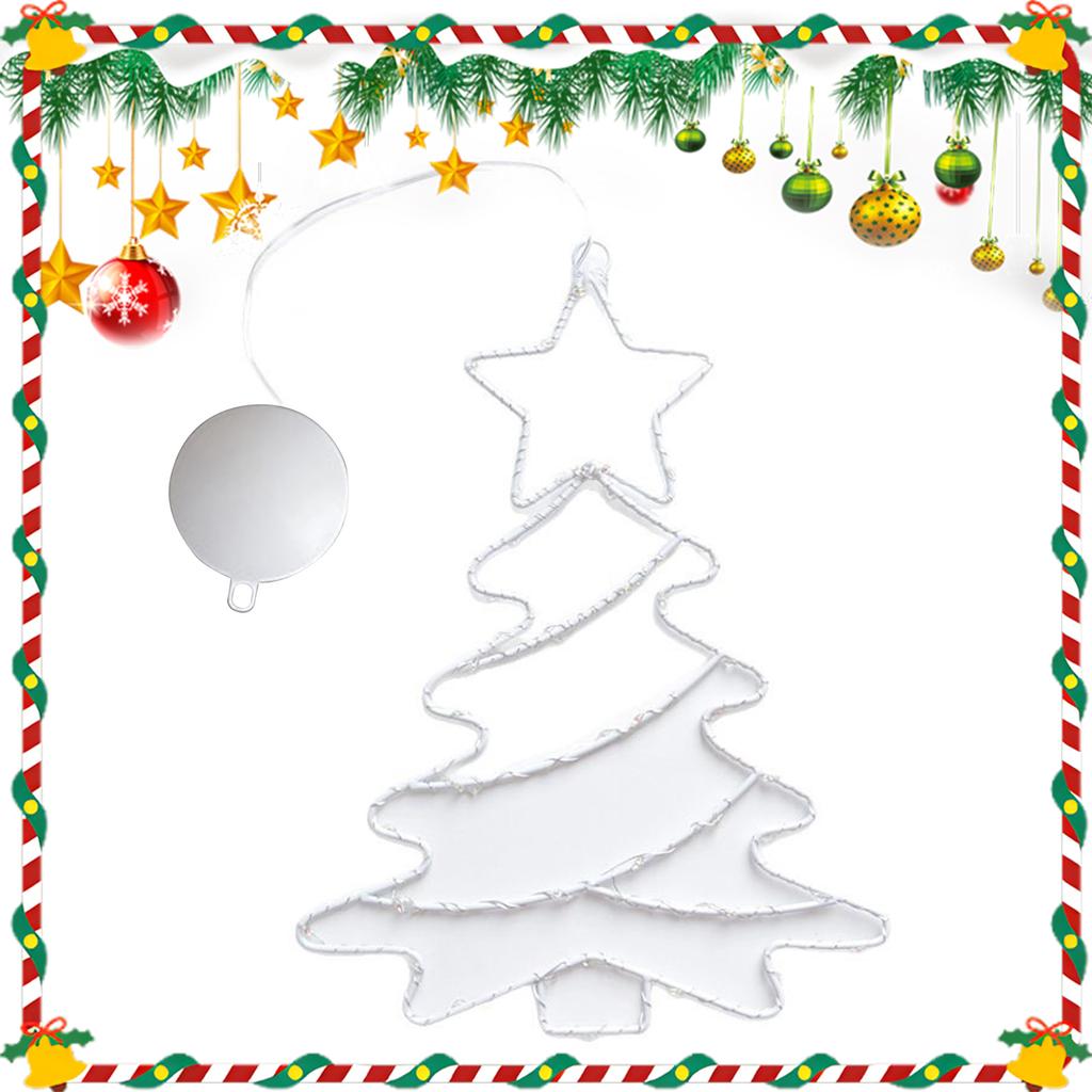 Christmas Window Light Battery Powered LED Sucker Light with Suction Cup Warm LED Lights for Home Wall Door Indoor Outdoor Decor