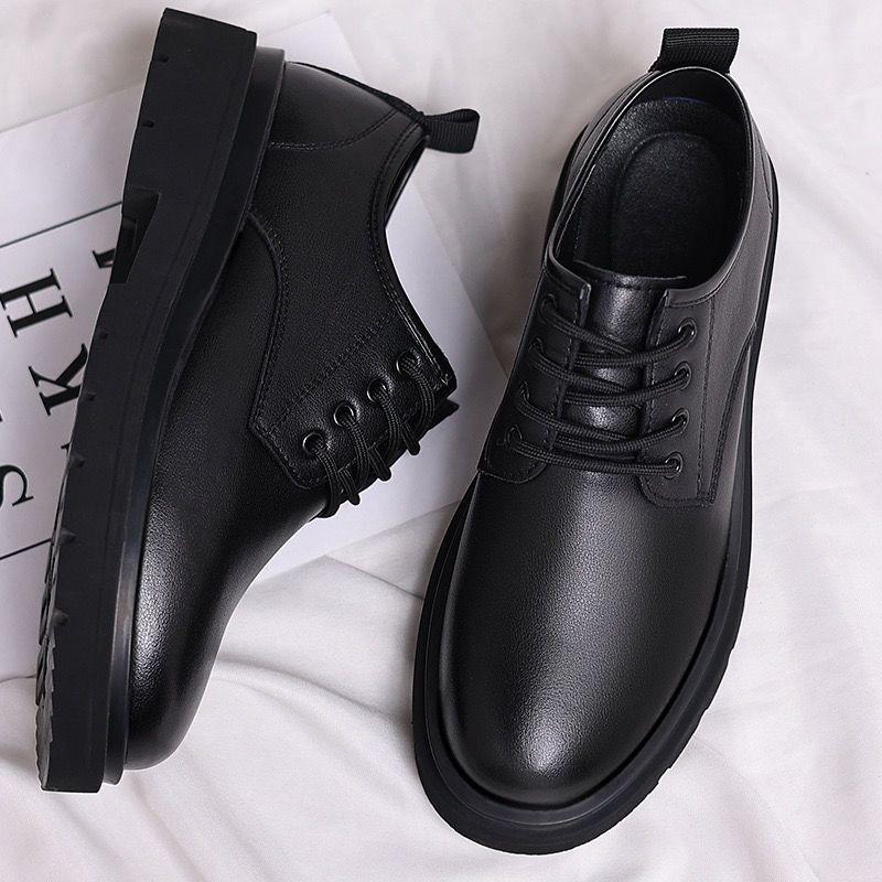 Men's Shoes Genuine Leather Cowhide Shoes Increase In Height, New Trends, High-end Business Wedding Leather Shoes for Men