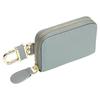 Genuine Leather Car Key Fob Case Universal Car Key Holder Zipper Key Case Bag Blue [uxcell] Men's Women's