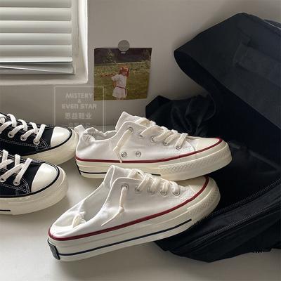 Student One-pedal Lazy Shoes Versatile Board Shoes Retro Canvas Shoes 116