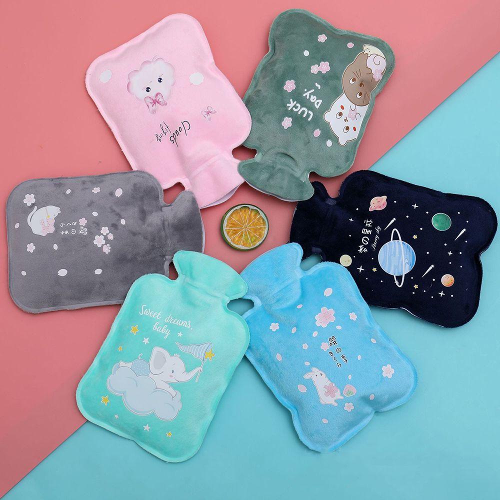 Cute Cartoon Water Injection Plush Warm Water Bottle Mini Explosion-proof Portable Winter Hand Warmer