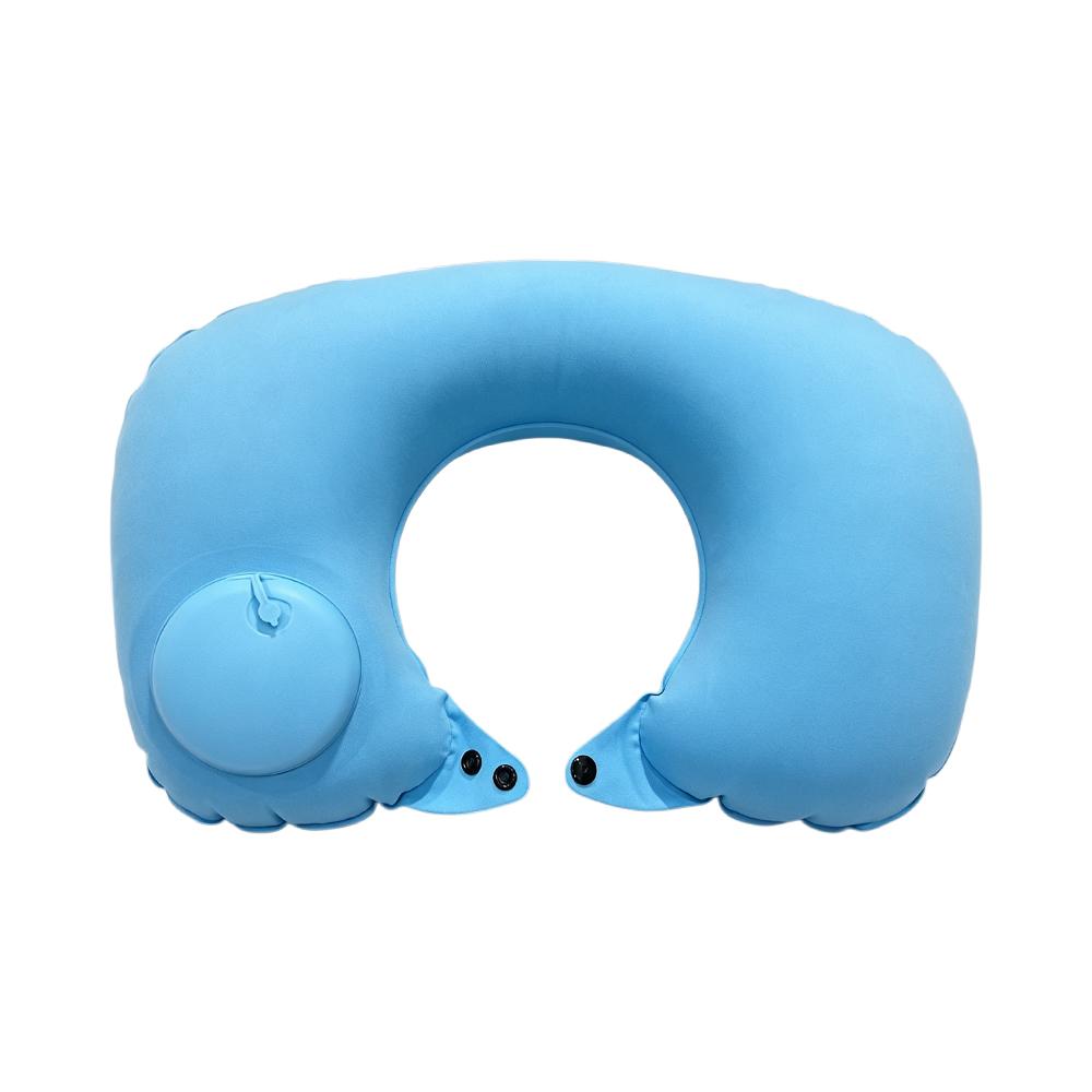 1 U-shaped inflatable neck pillow, portable compression inflatable U-shaped support pillow, office travel outdoor neck pillow