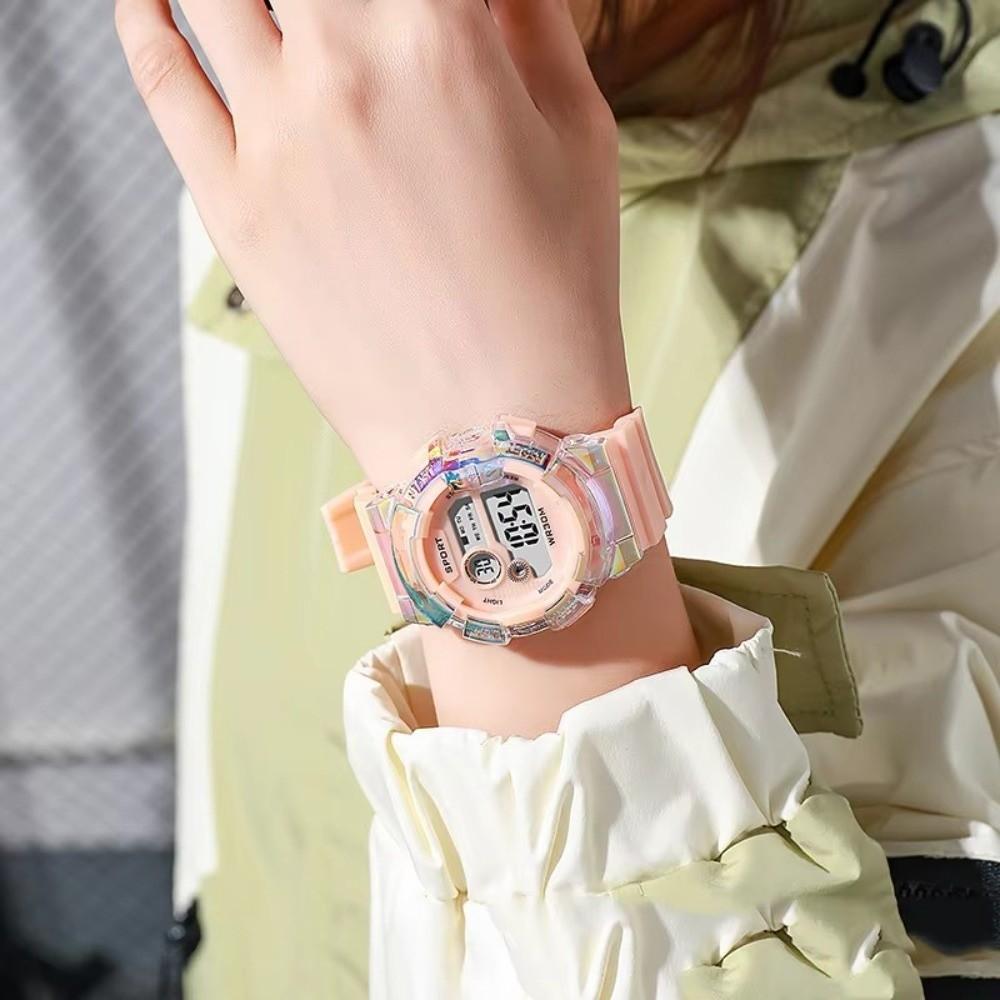 Waterproof Sports Watches Luminous Dial Night Light Sports Clock Alarm Clock Function Digital Wristwatch Boys Girls