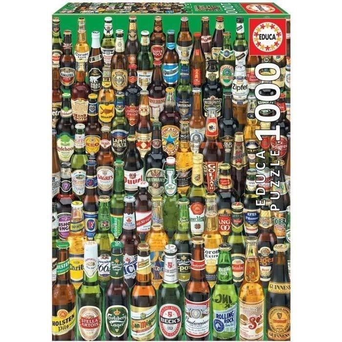 Puzzle 1000 Pièces - Bières - EDUCA - Nature morte et objets - Multicolore - Vert