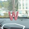 Rhinestone Bow Polymer Clay Rearview Mirror Ornament for Women