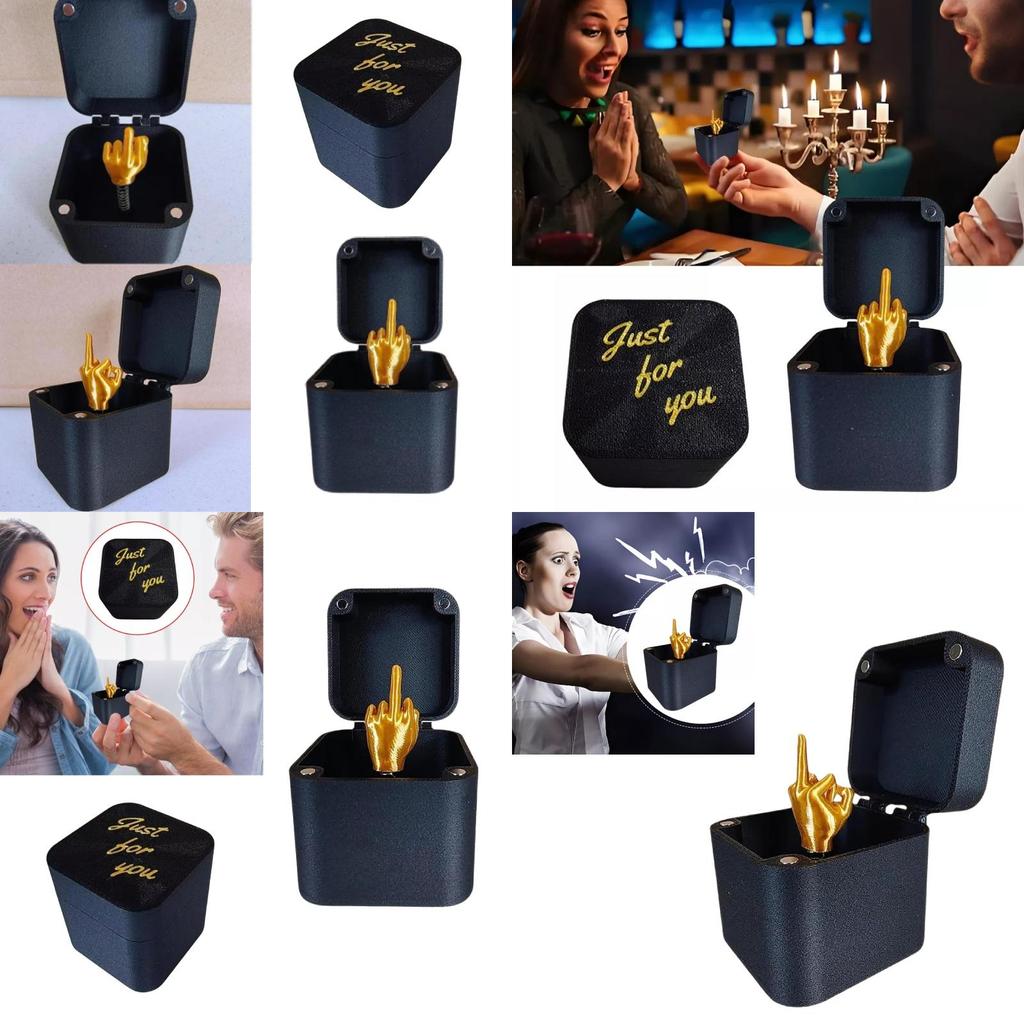Funny Middle Finger In A Box Unique Christmas Gift Modern Minimalist Design For Anyone