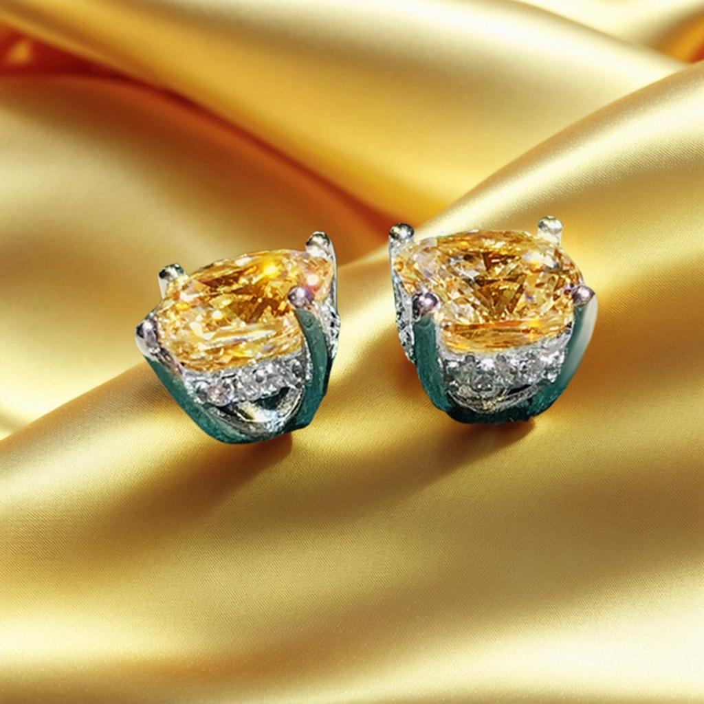 Cushion Cut CZ Stud Earrings