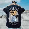 Oversized Tshirts Cartoon Anime Trendy Bear Printed Men's T-Shirt Oversized Sports Short Sleeve T-shirt