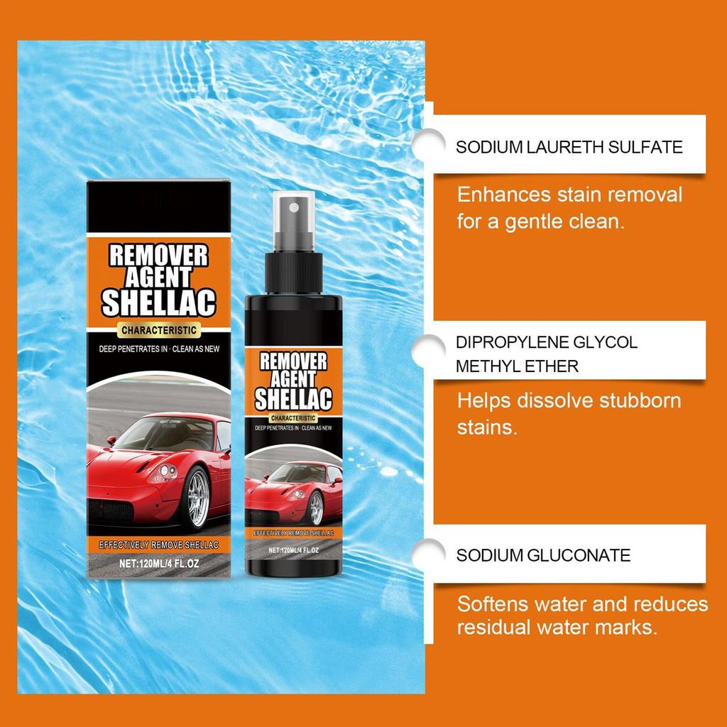 Exterior Car Cleaner 120ml Grease Removal With Towel Exterior Car Glass Cleaner Spray For RV Truck Minivan Motor Home Windshield