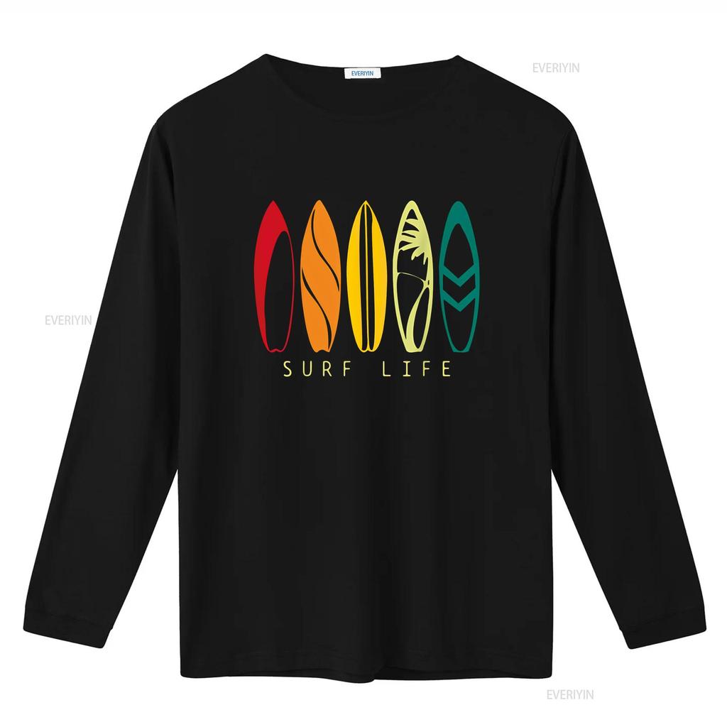 Surf Life Vintage Surfing Retro Board Surfer T Shirt vintage Washed streetwear Stretched Versatile Top For Everyday Wear homme