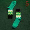 Mode Herren Baumwolle Happy Socks Warme Bunte Rauten Freizeitkleidsocken