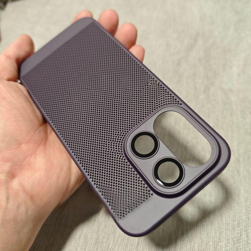 Breathable Heat Dissipation Thin PC Phone Case For Oneplus 15 13 12 T R ACE 5 3 Glass Lens Film Protection Cooling Mesh Cover