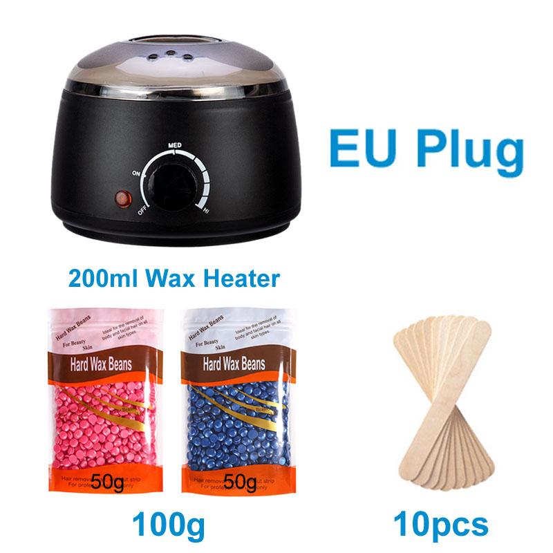 200ML Wax Heater For Hair Removal Hands Feet Depilatory Wax Melting Machine Warmer Dipping Pot Kit / 200g Hard Wax Beans