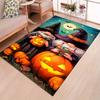 Halloween Pumpkin Witch Design Large Area Rug - High-Density Polyester Crystal Velvet Carpet Mat for Living Room, Game Room, Bal