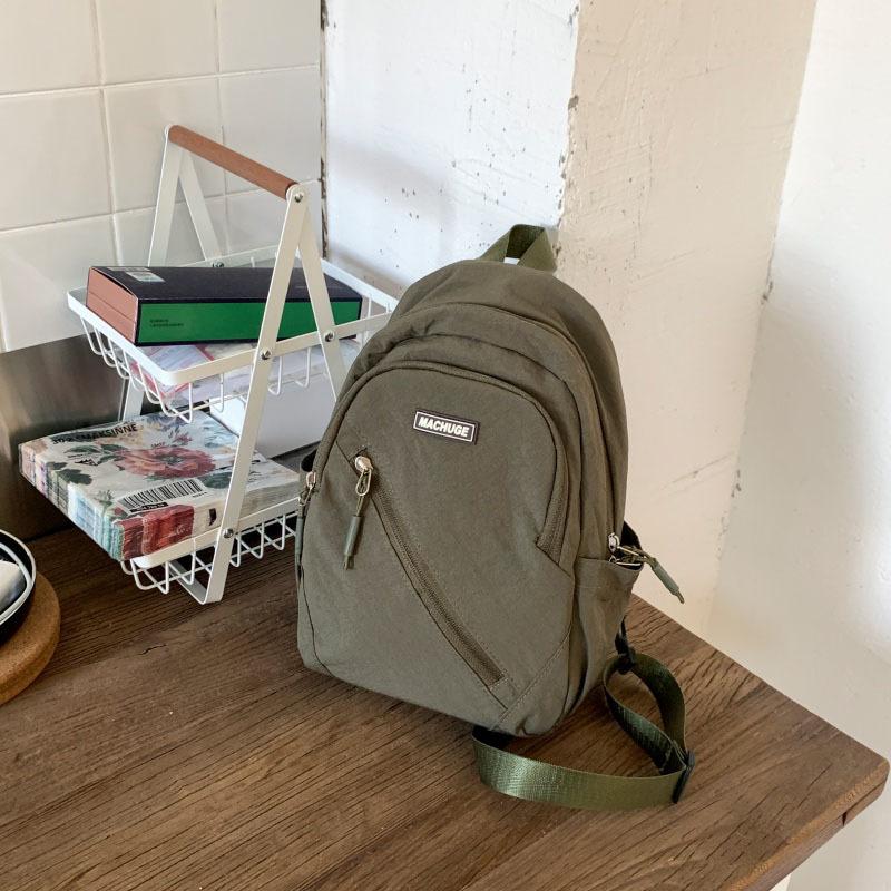 Simple casual double shoulder breast bag women's fashion sports single shoulder crossbody small backpack versatile large capacity men's bag