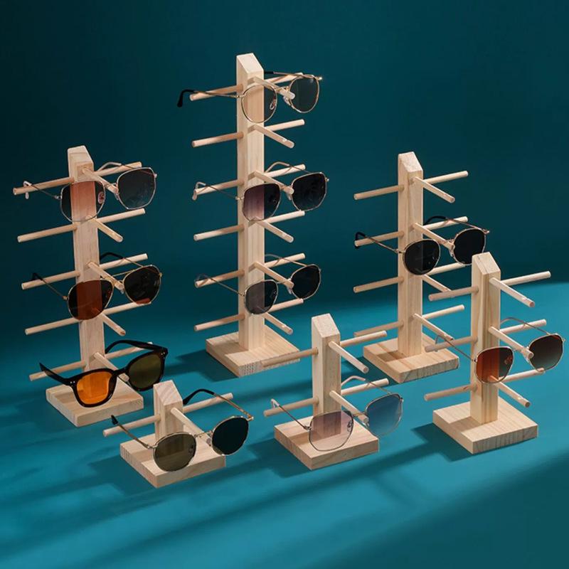 Detachable Solid Wood Glasses and Jewelry Display Stand