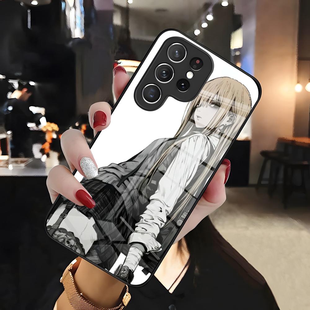 Sketch Anime Girl Phone Case For Samsung S26 S25 Edge Ultra 24 23 22 21 Ultra Plus Fe A55 56 15 4G 5G Glass Cover