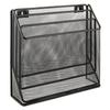 Wall Mount Metal File Organizer 3 Tier Mesh Holder Documents Reports Folders and Magazines Office Desk Storage Solution