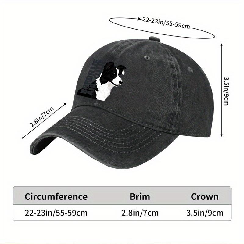 Border Collie Hund Grafik Baseballkappe Leicht Atmungsaktiv Polyester Verstellbare Mütze Für Hundeliebhaber Lässig Outdoor