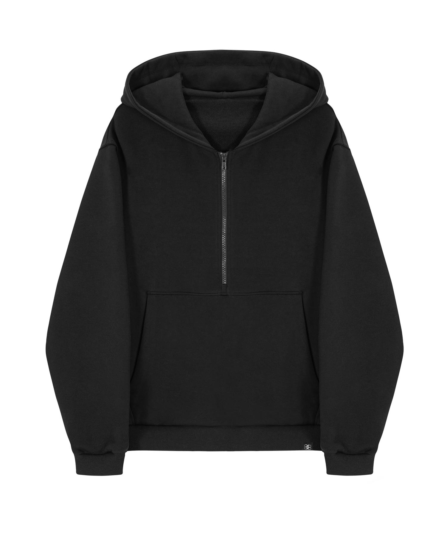 Pols Polm Soft Blend Hoodie Half Zip Navy/Black