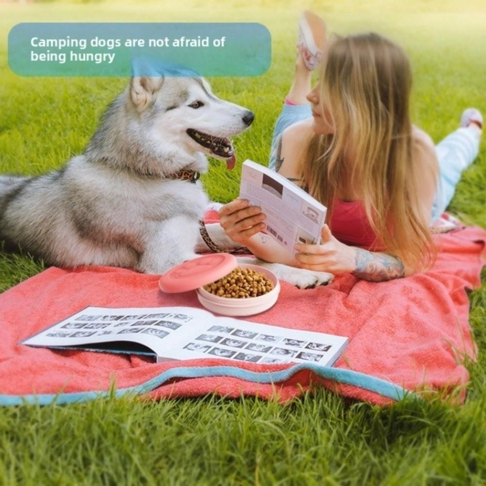 Portable Outdoor Pet Dog Food Water Container Plastic Travel Dog Drinking Bowl Durable Pet Feeder Bowl Pet Feeding Supply