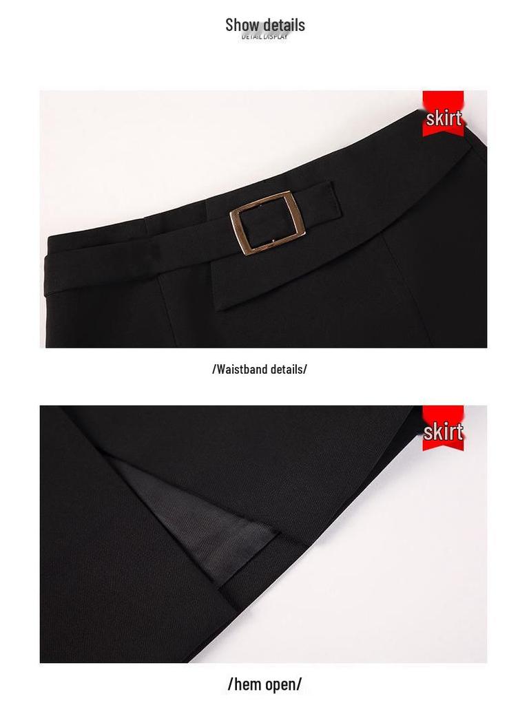 Versatile Solid A-line Skirt - 2024 Summer High Waist, Iron-free TR Fabric