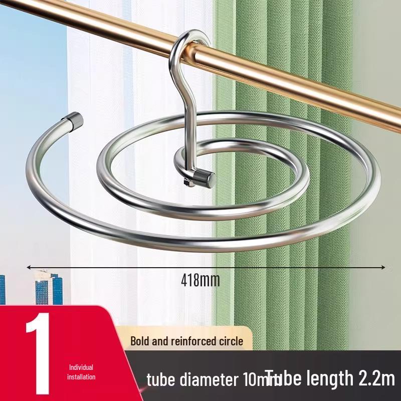 Runder Spiral-Wäscheständer für den Balkon - Ideal zum Aufhängen von Bettlaken, Bettbezügen und mehr.