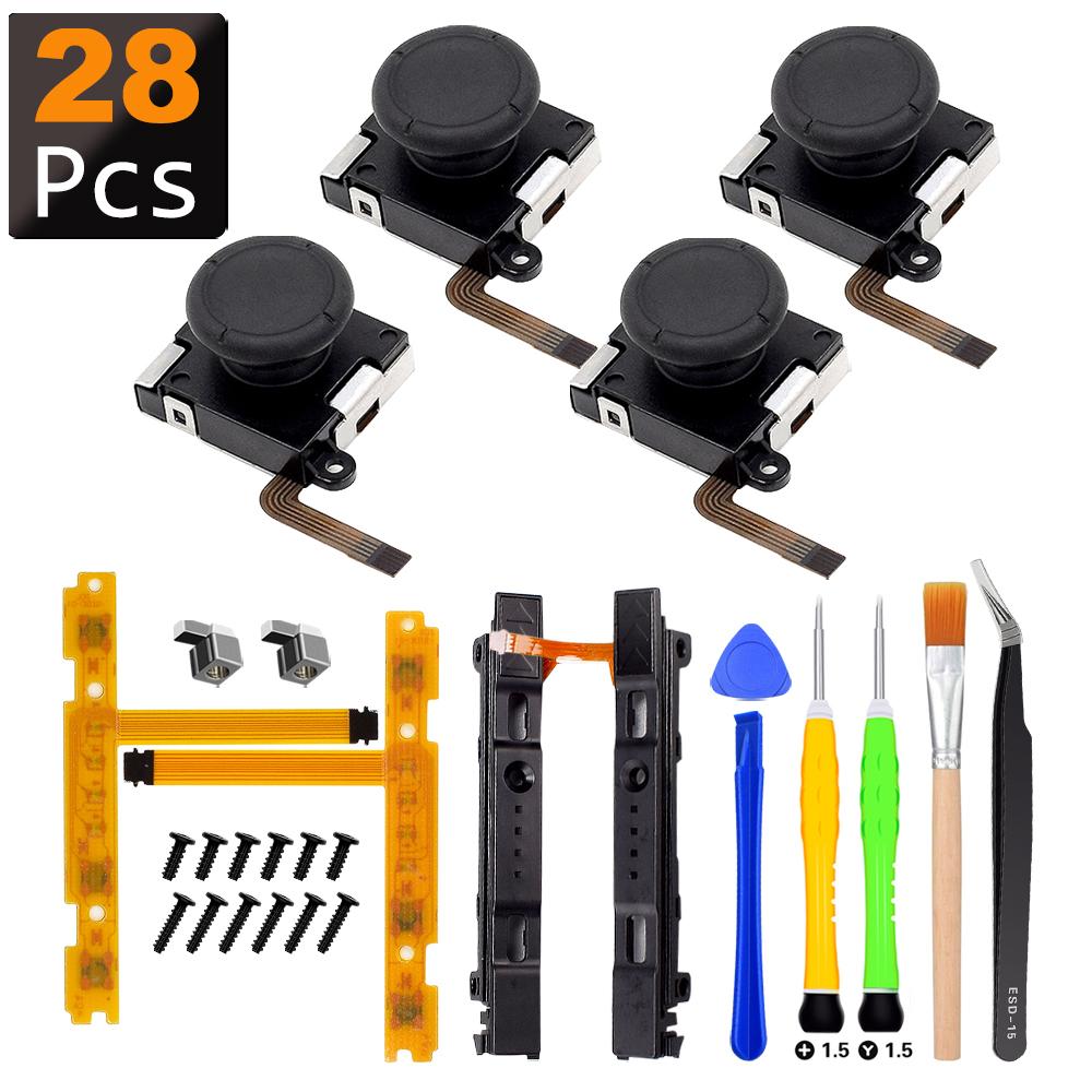 25In1 For Nintend Switch 3D Analog Joycon Joystick Thumb Stick Sensor Replacement Accessories Kit for Joy Con Controller Housing