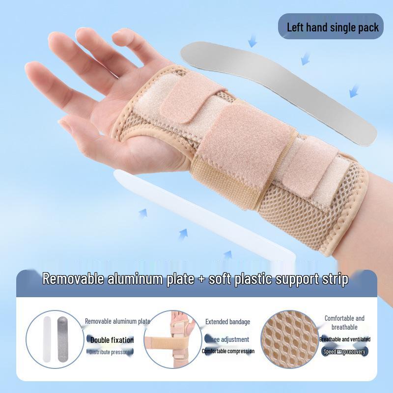 Breathable Steel Plate Wrist Brace for Sprains, Tendonitis, Fractures, and Pain Relief