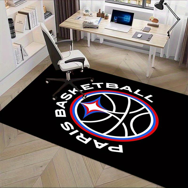 1pc Paris Basketball Team Logo Office Carpet Soft Polyester Entrance Carpet Washable Non Slip Machin