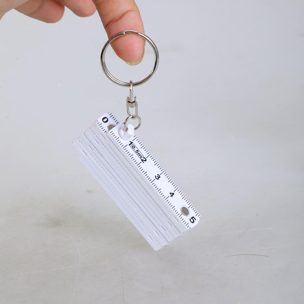 Sturdy Folding Rulers Keychain Compact Folding Ruler Keychains 50cm Length Ruler For Convenient Measurement