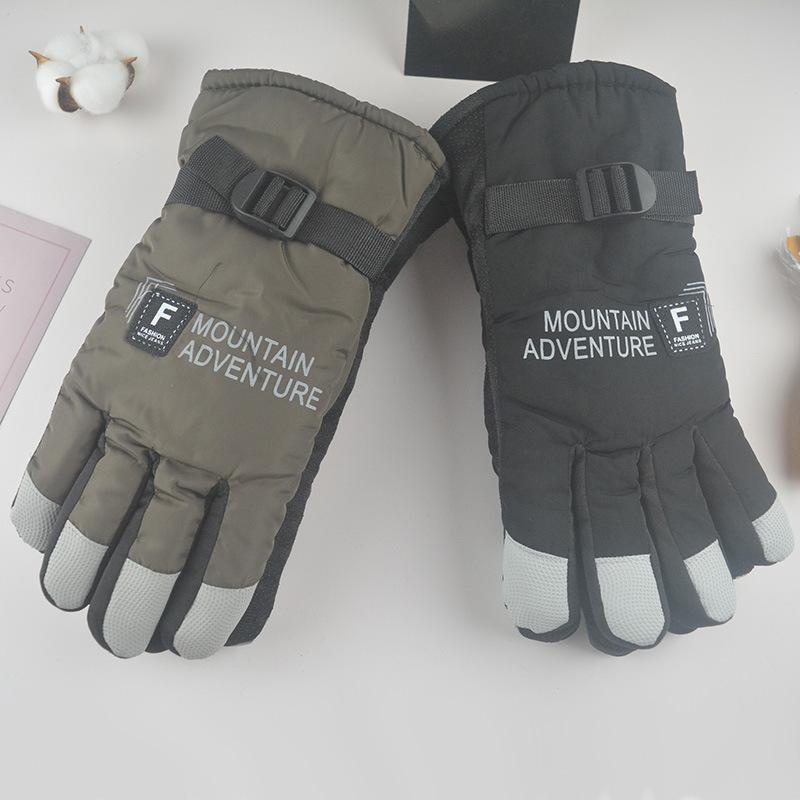 Autumn and Winter New Men's Fleece Thickened Thermal Gloves